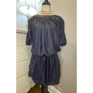 BCBG Maxazria Dress XS Drop Waist Dress Pockets Short Sleeve Mini30